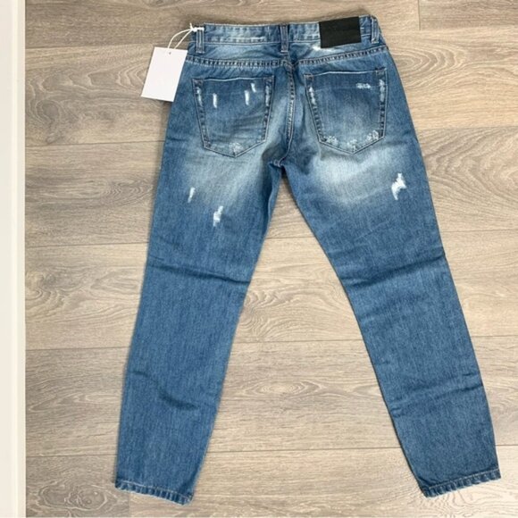 Revolve One Teaspoon Freebirds Skinny Jeans Distressed Zip Ankle low rise - Picture 15 of 16